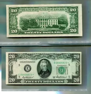 1950 B $20 RICHMOND VIRGINIA CURRENCY STAR NOTE CH CU 9211S - Picture 1 of 1