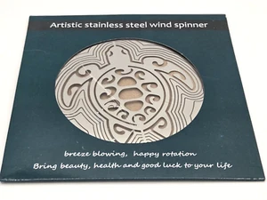 Artistic Stainless Steal Windspinner 3D Sea Turtle yard garden hanger 5 1/2" NEW - Picture 1 of 4