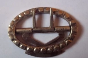 Knee Breeches Buckle B/12 White Bronze Sold as a Pair, 18th Century Reproduction - Picture 1 of 3