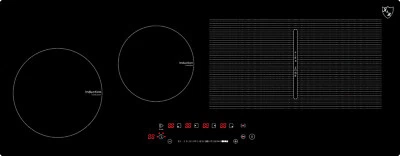 K&H 4 Zonen 90cm FLEX SLIDER Induktionskochfeld Autark Eingebaut S90-IN-6000FLX