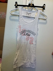 Abercrombie&FITCH 1892 RIBBED WHITE COTTON SUMMER MUSCLE TANK TOP NWT - Bild 1 von 4
