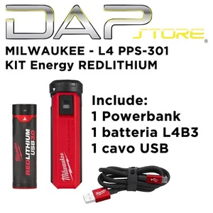 MILWAUKEE - Kit Energy L4 PPS-301 con Powerbank e batteria - trasporto compreso! - Foto 1 di 4
