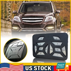NEW Steering Wheel Button Silver Trim FOR Mercedes Benz B A C Class GLC CLA CLS - Foto 1 di 9