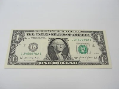 2021 ONE DOLLAR BILL WITH CUTTING ERROR Z2729 - Image 1 of 3