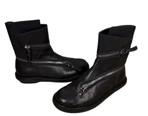 Trippen HELIX Mujer Cuero Negro Cremallera Diseñador Botas EE. UU. 7,5 UE 38 - NUEVAS con Caja - Imagen 1 de 6