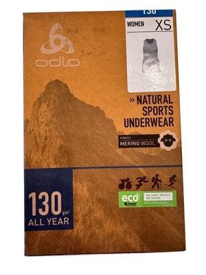 Odlo Mujer 130g/m Talla XS Ajustado Cuello Redondo Singlet Sin Mangas Gris Lana Merino Foto 1 de 4