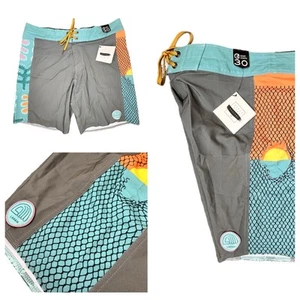 Bañador Billabong Board Shorts Para Hombre Talla 30 Escena Dividida Surf Tim Lahan GRY - Imagen 1 de 10