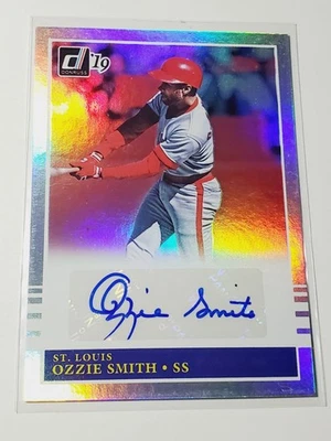 Ozzie Smith 2019 Panini Donruss Retro 1985 Signatures Silver #85S-OZ Auto HOF - Image 1 of 3