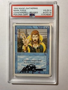 Counterspell Revised Edition Regular (PSA 4 Card) (PSA 10 Auto) - Picture 1 of 3