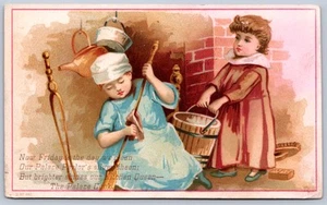 K24/ Victorian Trade Card c1880s Guttenberg Iowa Minger & Kords Store 439 - Picture 1 of 4