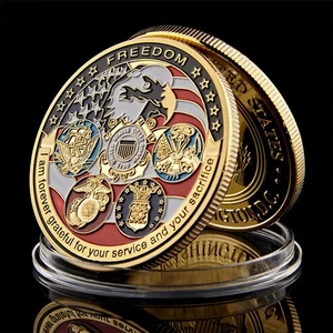 50 PCS USA USAF Navy USMC Freedom Eagle Military Challenge Coin Army - Picture 1 of 10