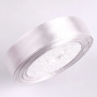 Rollo de 22 metros 20 mm de ancho cinta de satén de cara premium envoltura de regalo decoración Foto 1 de 4