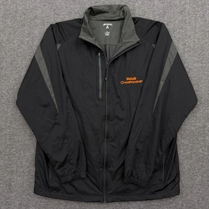 Antigua Jacket Mens XL Black Gray Volvik Championship Golf Full Zip Stretch Coat - Picture 1 of 11