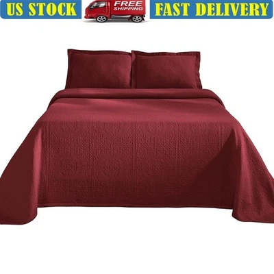 Juego de colchas de algodón 100 fundas edredón decorativas diseño celosía geométrica nuevo Foto 1 de 4