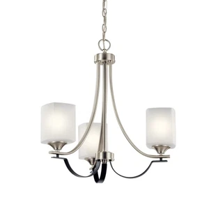 Kichler 52275 Tula 3 Light 21"W Chandelier / Semi-Flush Ceiling - Nickel - Picture 1 of 4