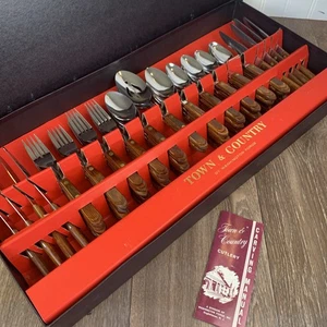 Town & Country von Washington Forge Braun Edelstahl 50 Teile Service für 8 - Bild 1 von 9