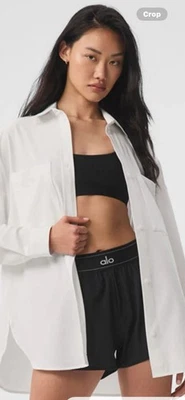 Alo Yoga Dreamscape Abotonado L/S en Blanco, Nuevo con Etiquetas, Pequeño  orig$118 color nuevo Foto 1 de 4