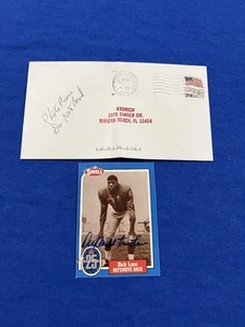 Vintage Dick Lane Signed HOF Football Card Detroit Lions Chicago Cards - Picture 1 of 7