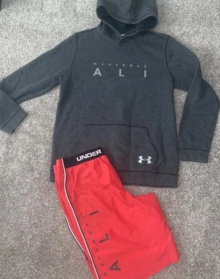 Under Armour Youth Boys Muhammad Ali Hoodie Size XL , Shorts Size L 2 Piece - Image 1 of 4