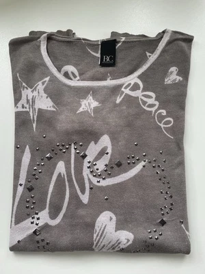 Edler Pullover B.C. Best Connections Gr. 40 Taupe mit Pailletten - Bild 1 von 4