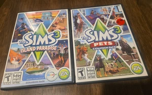 2 The Sims 3 Expansion Packs (Island Paradise & Pets) Win Mac DVD-Roms - Picture 1 of 7