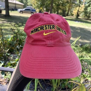 VINTAGE Manchester United Hat Cap Nike Center Swoosh Football Soccer Premier - Picture 1 of 9