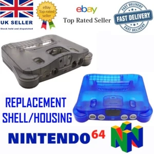 Cubierta de carcasa retro translúcida N64 de repuesto para Nintendo 64 Reino Unido - Imagen 1 de 5