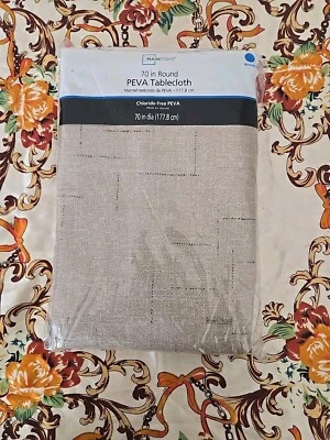 Tablecloth Mainstays PEVA-  70 in Round - Image 1 of 2