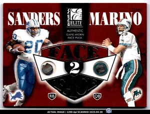 2002 Donruss Elite Face 2 Face #FF-12 Dan Marino/Barry Sanders #/350 - Picture 1 of 3
