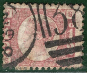 Sello GB QV Bantam medio penique SG.48/49 1/2d placa 20 (SN) CASCO usado gato £85 PRED83 - Imagen 1 de 6