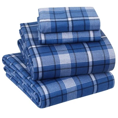 Luxury winters flannel sheet set Queen/Twin XL/Full/King Size Fitted Flat Sheets - Image 1 of 4