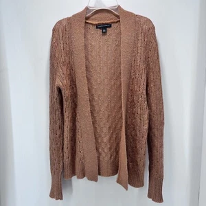 Banana Republic Cardigan Women’s M Open Front Mohair Wool Blend Cable Knit - Picture 1 of 8