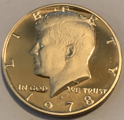 1978-S "Proof" Kennedy 50c Half Dollar Coin Cover