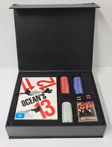 Oceans 11 12 13 Poker Set In Box With DVD Set Of 3 Region 4 Gaming Chips Cards - Picture 1 of 15