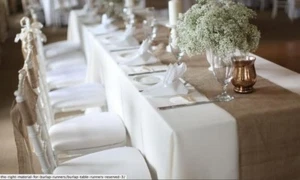 20 pack Burlap Table Runner 14" x 72" 100% JUTE BURLAP TABLE DECOR WEDDING SHOW - Picture 1 of 3