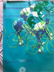 Original 'Otl' Aicher 1972 Munich Olympic poster Cycling - Picture 1 of 5