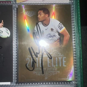 Anthony Milford Signed 2016 Elite Gold Parallel NRL card Brisbane Broncos - Picture 1 of 1