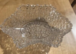 Vintage American Brillant geschliffenes Glas Mittelstück Bonboniere - Pressglas - Bild 1 von 12
