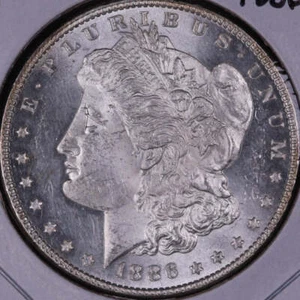 1886 Morgan Silver Dollar, Gem Mint State Uncirculated Coin, Store #DR0305 - Picture 1 of 2