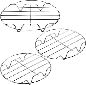 3 Pieces Air Fryer Rack Cooking Steaming Cooling Racks Kitchen Multi-Purpose 304 - Picture 1 of 7