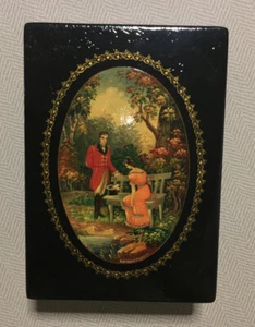 Mstera Russian Lacquer Box Eugeniy Onegin Handmade with Original Box RARE - Picture 1 of 8