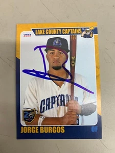 Jorge Burgos Signed Card 2023 Lake County Captains Team Card IP Auto - Picture 1 of 1