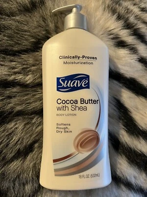 Suave Moisturization  Body Lotion, Cocoa Butter & Shea 18oz Softens rough skin - Image 1 of 2
