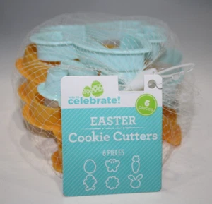Way To Celebrate Easter Spring Cookie Cutter Set of 6 Egg Carrot Bunny Chick New - Picture 1 of 6