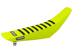 Yamaha TTR 225 2000-2004 cubierta de asiento por Enjoy MFG todas las costillas negras amarillo neón #103 - Imagen 1 de 3