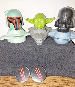 2017 McDonald's Star Wars Disc Shooter mit 2 Discs YODA, BOBA FETT, VADER - Bild 1 von 5