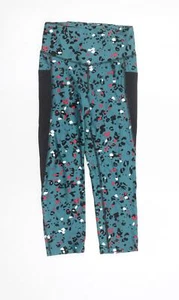 Marks & Spencer Womens Green Polyester Blend Cropped Leggings Size 8 L2 - Picture 1 of 10