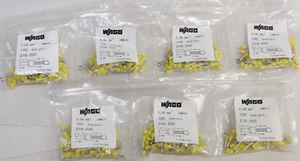 (~700) WAGO 216-205 Puntale Isolante 14AWG Manicotto 2,08mm² Giallo 8mm - 10mm NUOVO - Foto 1 di 3