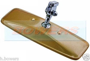 MGB MGB GT AUSTIN HEALY SPRITE CLASSIC CAR GOLD BACK INTERIOR REAR VIEW MIRROR - Picture 1 of 1