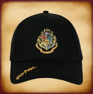 Hogwarts Harry Potter Cap Black Hat Logo Offically Licensed Adjustable Caps - Picture 1 of 4